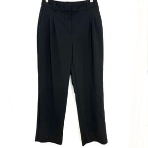 House of Harlow 1960 Wide Leg, High Rise, Classic Black Dress Pants, 6